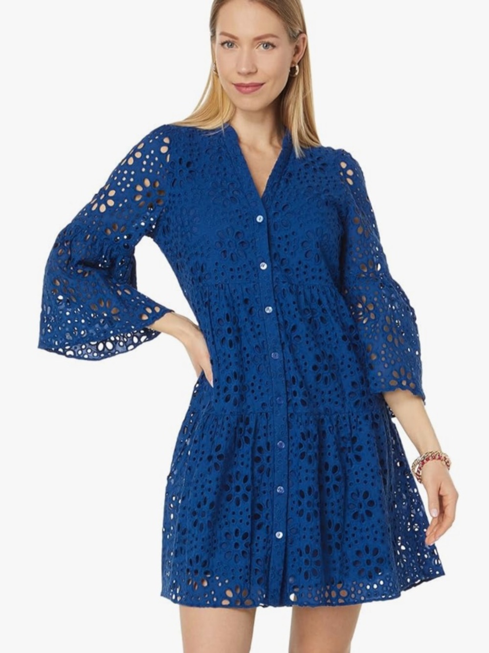 Lilly Pulitzer Navy Hazelanne Eyelet Dress.